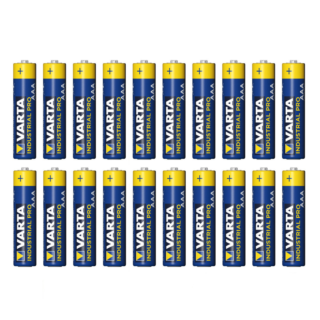 20 batterie R-03 LR03 AAA alcaline Varta Industrial 4003