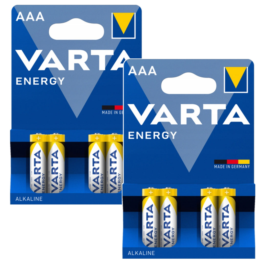 Confezione risparmio 8 batterie R-03 LR03 AAA da 1,5 V 4103 Varta Energy