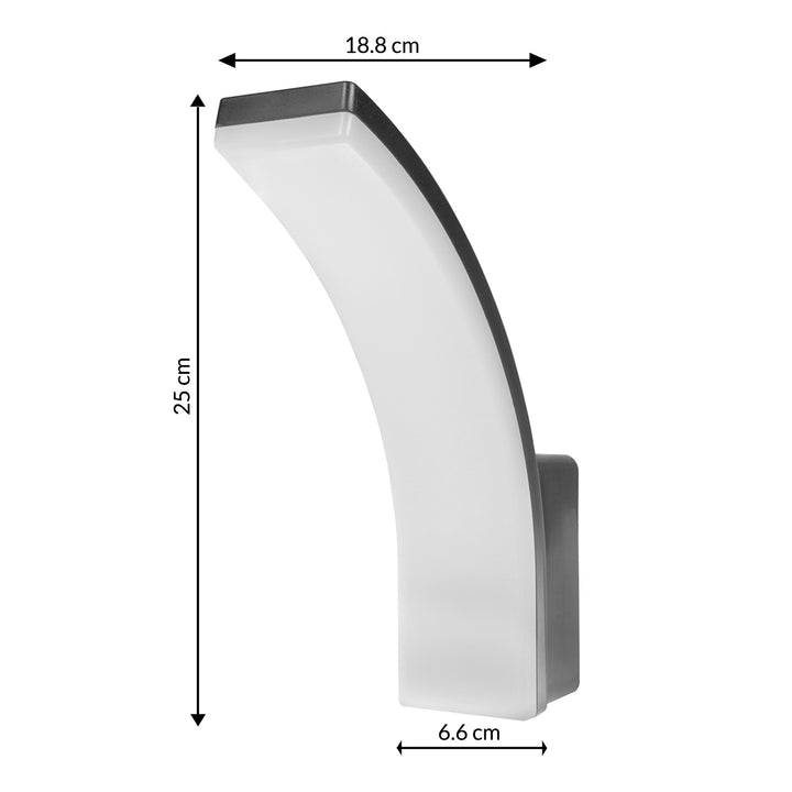 Lampada LED Maclean, colore grigio, 20 W, IP65, 2750 lm, luce bianca neutra (4000 K) MCE511 GR, 2 pezzi