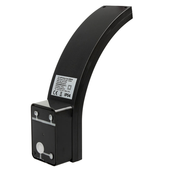 Lampada da facciata a LED Maclean, 800 lm, IP54, 10 W, luce bianca naturale (4000 K), colore nero, MCE343 B, 2 pezzi