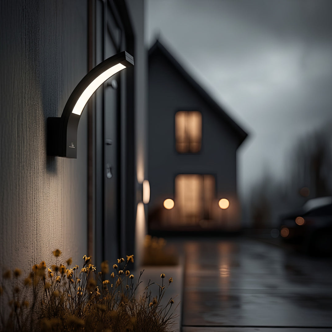 Lampada da facciata a LED Maclean, 800 lm, IP54, 10 W, luce bianca naturale (4000 K), colore nero, MCE343 B, 2 pezzi