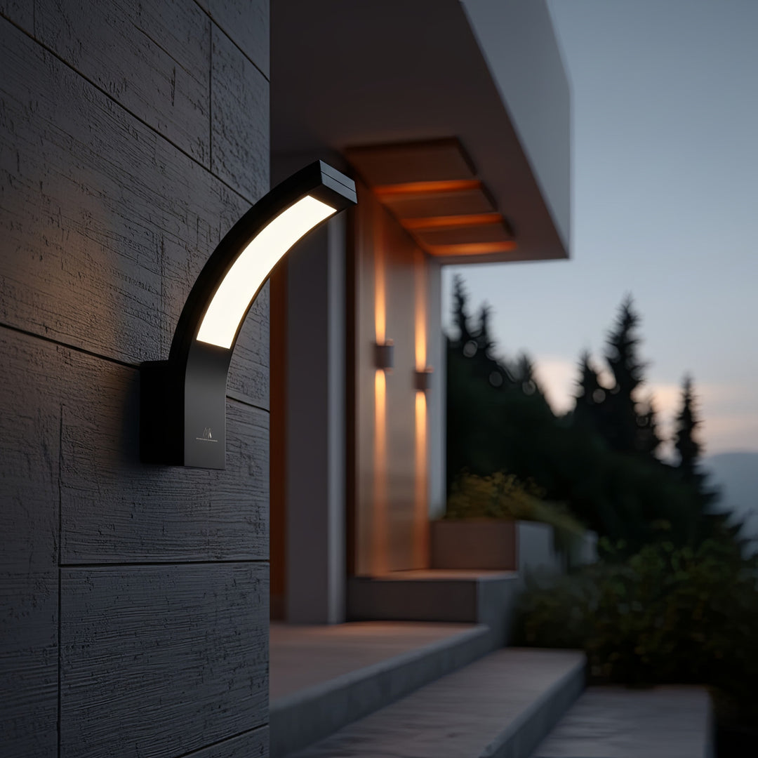 Lampada da facciata a LED Maclean, 800 lm, IP54, 10 W, luce bianca naturale (4000 K), colore nero, MCE343 B, 2 pezzi
