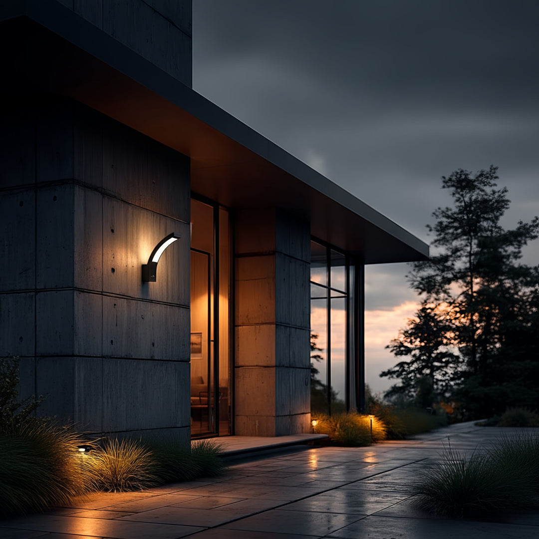 Lampada da facciata a LED Maclean, 800 lm, IP54, 10 W, luce bianca naturale (4000 K), colore nero, MCE343 B, 2 pezzi