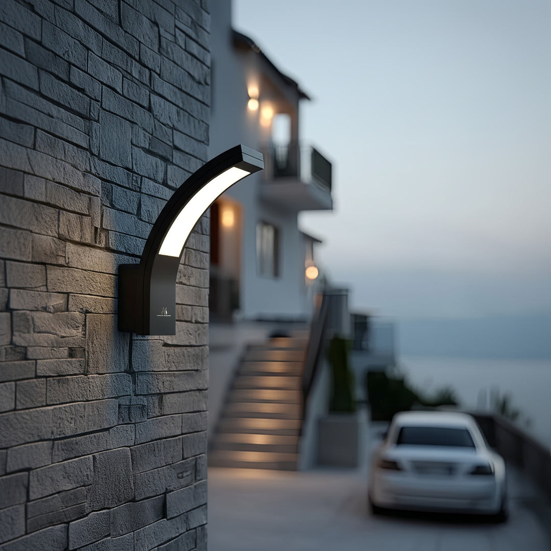 Lampada da facciata a LED Maclean, 800 lm, IP54, 10 W, luce bianca naturale (4000 K), colore nero, MCE343 B, 2 pezzi