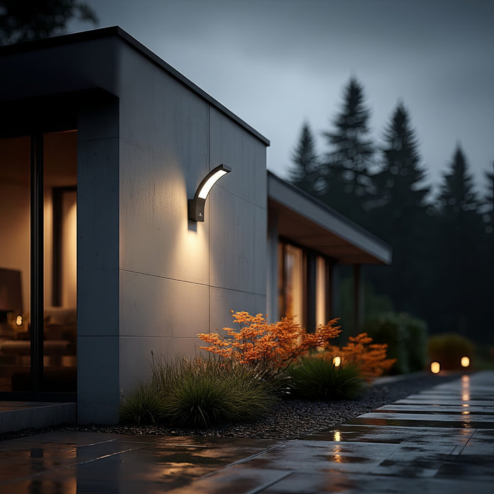 Lampada da facciata a LED Maclean, 800 lm, IP54, 10 W, luce bianca naturale (4000 K), colore nero, MCE343 B, 2 pezzi