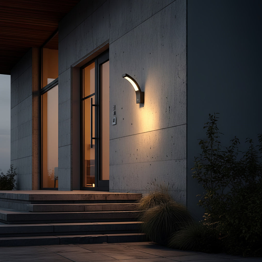 Lampada da facciata a LED Maclean, 800 lm, IP54, 10 W, luce bianca naturale (4000 K), colore nero, MCE343 B, 2 pezzi
