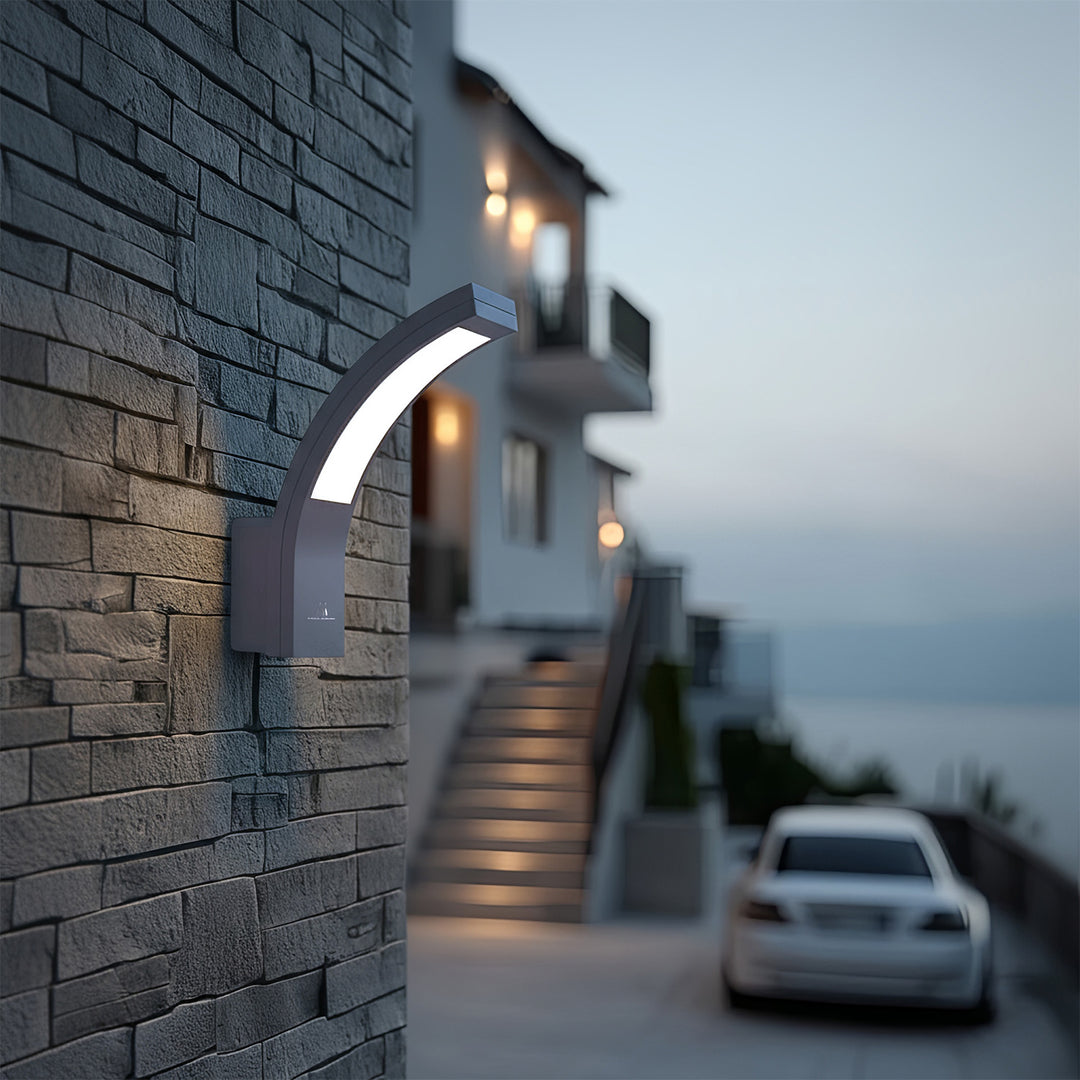 Lampada da facciata a LED Maclean, 800 lm, 10 W, luce bianco naturale (4000 K), colore grigio, MCE343 GR, 2 pezzi