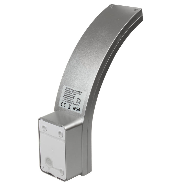 Lampada da facciata a LED Maclean, 800 lm, IP54, 10 W, luce bianca naturale (4000 K), colore argento, MCE343 SV, 2 pezzi