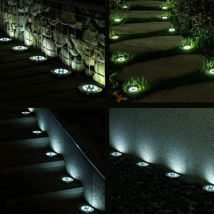 Lampada da giardino a LED Maclean IP44 a sensore di movimento, 12 LED SMD, 4000K, Ni-MH 600 mAh, 0,7 W, MCE318, 4 pezzi