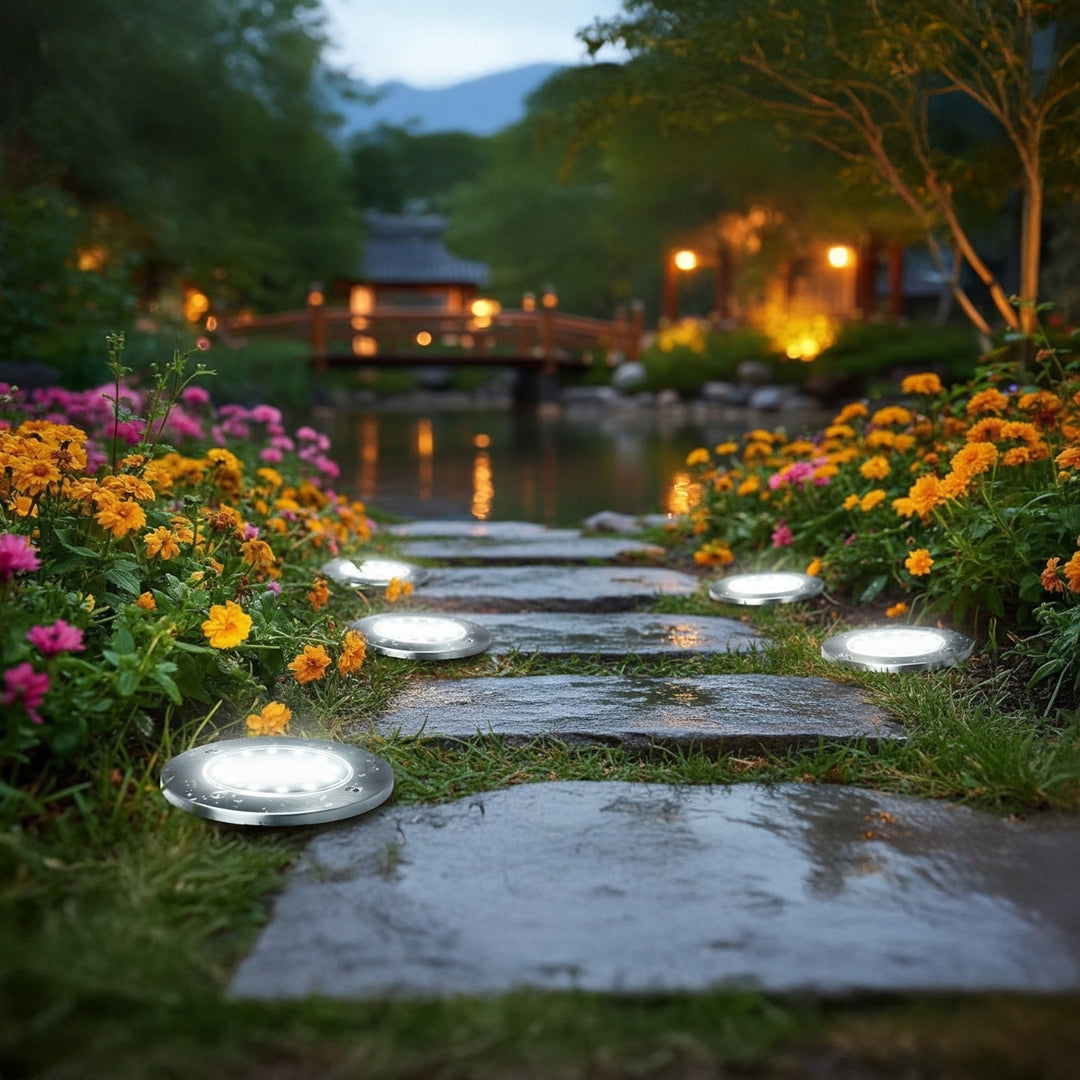 Lampada da giardino a LED Maclean IP44 a sensore di movimento, 12 LED SMD, 4000K, Ni-MH 600 mAh, 0,7 W, MCE318, 4 pezzi