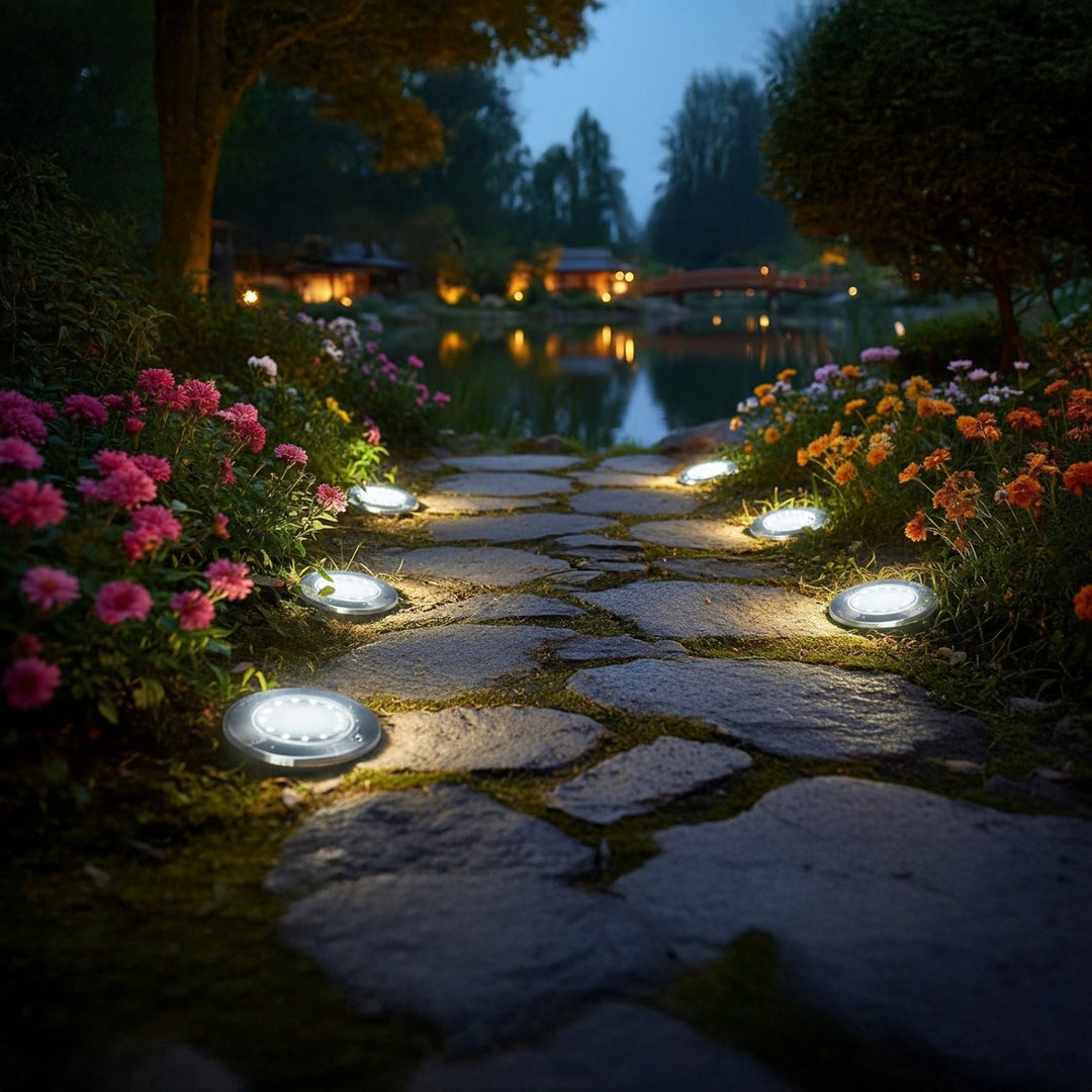 Lampada da giardino a LED Maclean IP44 a sensore di movimento, 12 LED SMD, 4000K, Ni-MH 600 mAh, 0,7 W, MCE318, 4 pezzi