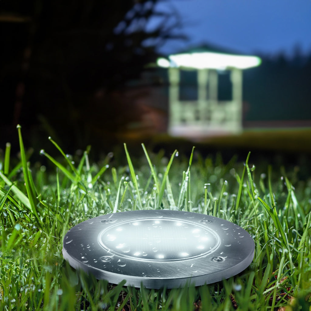 Lampada da giardino a LED Maclean IP44 a sensore di movimento, 12 LED SMD, 4000K, Ni-MH 600 mAh, 0,7 W, MCE318, 4 pezzi