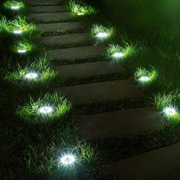 Lampada da giardino a LED Maclean IP44 a sensore di movimento, 12 LED SMD, 4000K, Ni-MH 600 mAh, 0,7 W, MCE318, 4 pezzi