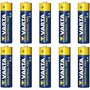 10 batterie R-06 LR6 AA da 1,5 V alcaline Varta Industrial 4006