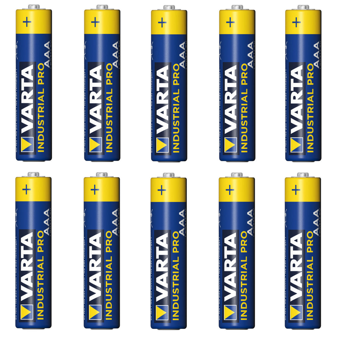 10 batterie alcaline R-03 LR03 AAA Varta Industrial 4003