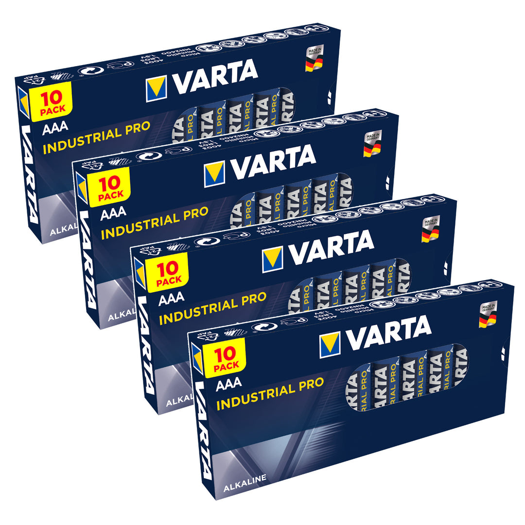40 batterie R-03 LR03 AAA alcaline Varta Industrial 4003