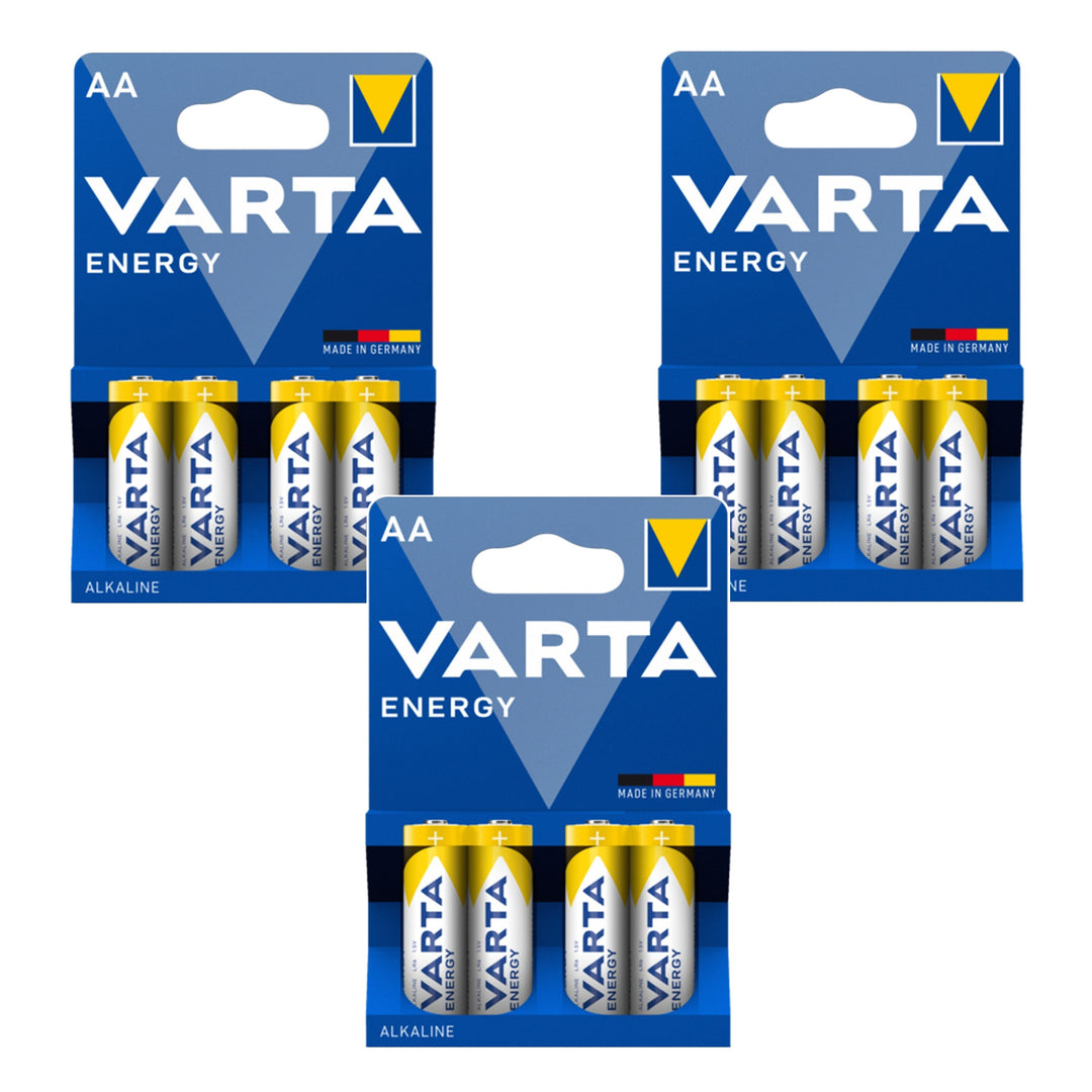 12 batterie R-06 LR06 AA da 1,5 V Varta Energy alcaline