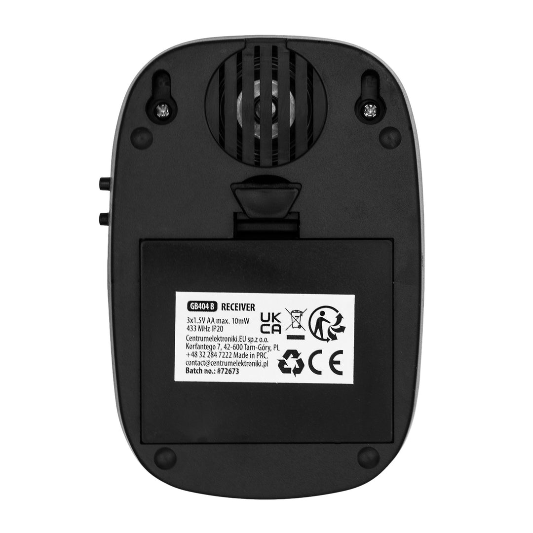 Campanello wireless GreenBlue, 38 melodie, 90 dB, nero, portata fino a 200 m, GB404 B