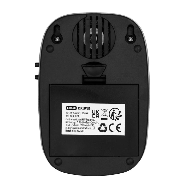 Campanello wireless GreenBlue, 38 melodie, 90 dB, nero, portata fino a 200 m, GB404 B
