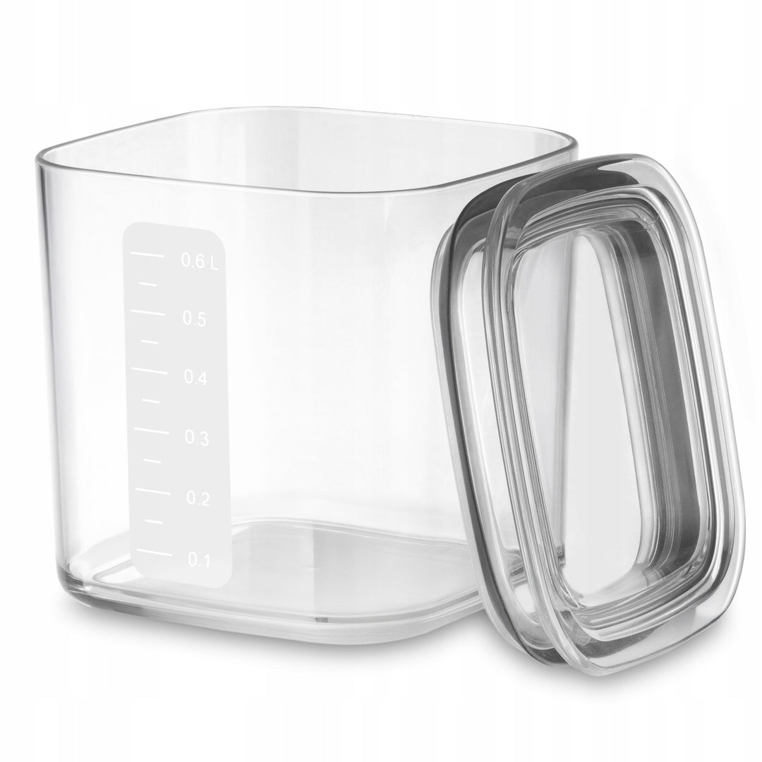 Contenitori da cucina Practic per alimenti sfusi, capacità 0,6 l, 0,9 l, 1,5 l, coperchi con guarnizione,
