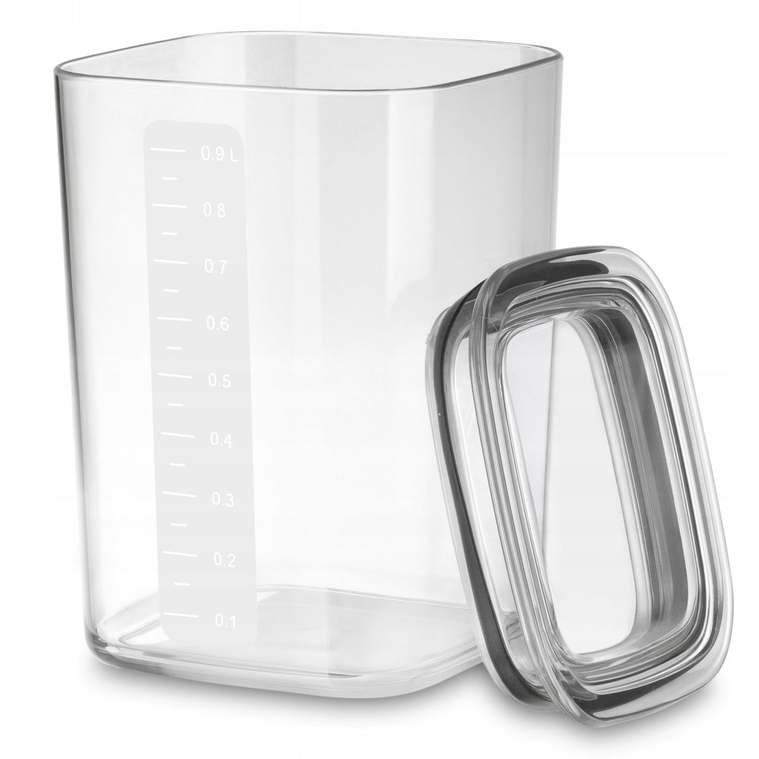 Contenitori da cucina Practic per alimenti sfusi, capacità 0,6 l, 0,9 l, 1,5 l, coperchi con guarnizione,
