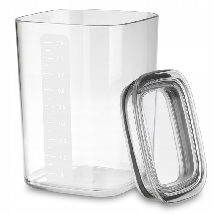 Contenitori da cucina Practic per alimenti sfusi, capacità 0,6 l, 0,9 l, 1,5 l, coperchi con guarnizione,