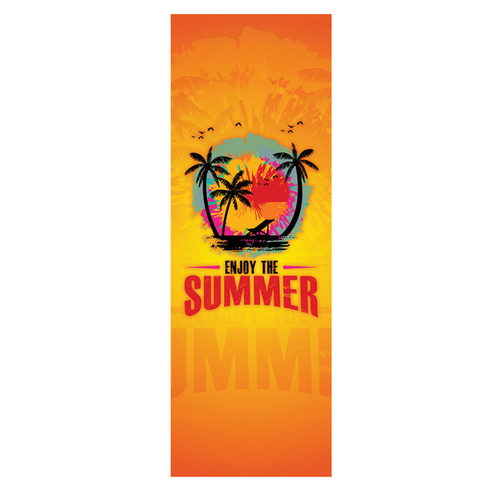 Sdraio classica in faggio GreenBlue GB183 con stampa "Enjoy The Summer", 2 pezzi