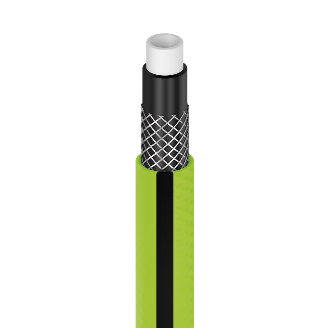Tubo da giardino Cellfast Quattro da 1/2" e 25 m + gancio per tubo Cellfast grigio + set con irrigatore a getto dritto Cellfast Basic da 1/2"