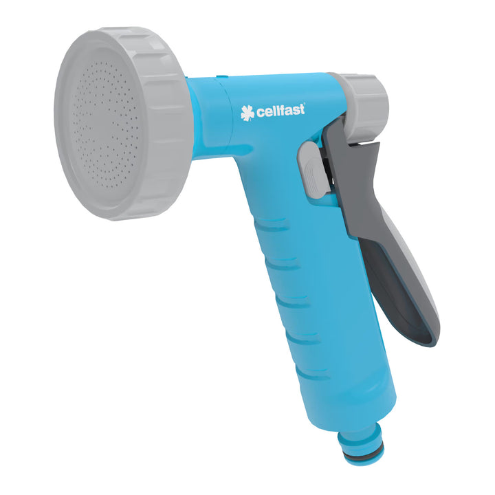 Tubo da giardino Cellfast Economic 1/2" 20 m + spruzzatore a pistola + raccordo con filettatura interna da 3/4" + raccordo rapido passante e di arresto da 1/2"