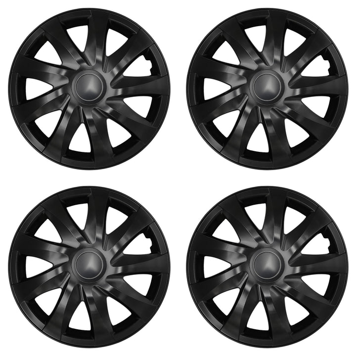 Copricerchi universali da 15'' NRM DRACO nero opaco, 4 pezzi