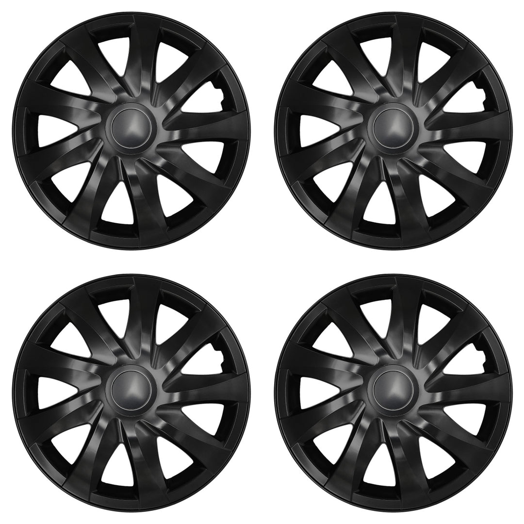 Copricerchi universali da 16'' NRM DRACO nero opaco, 4 pezzi