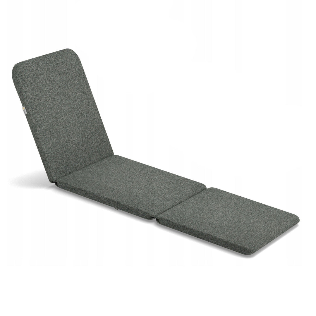Cuscino per sdraio Jaipur, colore grigio scuro, tessuto S-550, dimensioni 190x60 cm, due sistemi di fissaggio, impermeabile, lavabile nella sua interezza, Jaipur Melange S-02A