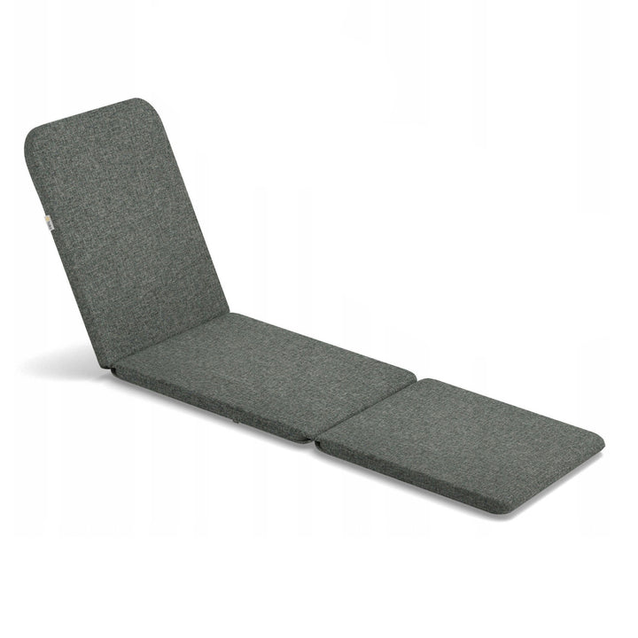Cuscino per sdraio Jaipur, colore grigio scuro, tessuto S-550, dimensioni 190x60 cm, due sistemi di fissaggio, impermeabile, lavabile nella sua interezza, Jaipur Melange S-02A