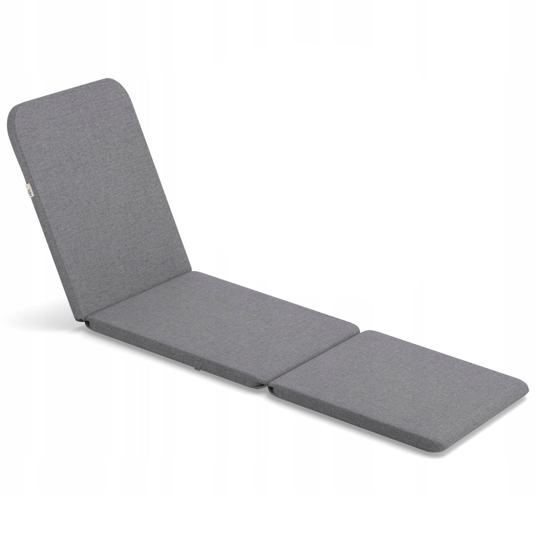 Cuscino per sdraio Jaipur, colore grigio, tessuto S-550, dimensioni 190x60 cm, due sistemi di fissaggio, impermeabile, lavabile nella sua interezza, Jaipur Melange S-03