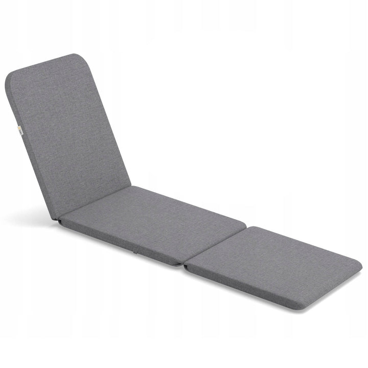 Cuscino per sdraio Jaipur, colore grigio, tessuto S-550, dimensioni 190x60 cm, due sistemi di fissaggio, impermeabile, lavabile nella sua interezza, Jaipur Melange S-03
