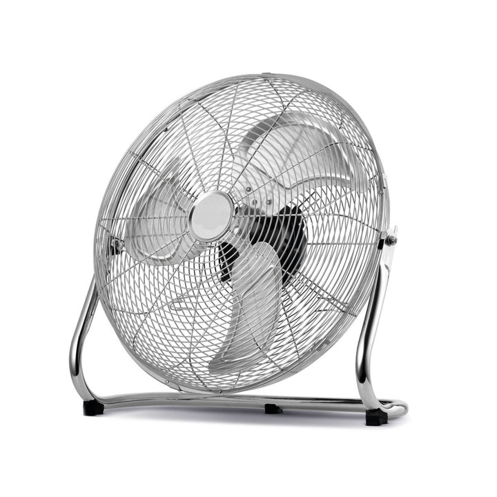 Ventilatore da pavimento HanksAir, potenza 80 W, 3 livelli di funzionamento, realizzato in acciaio cromato, diametro 40 cm, lunghezza del cavo 1,5 m, W021