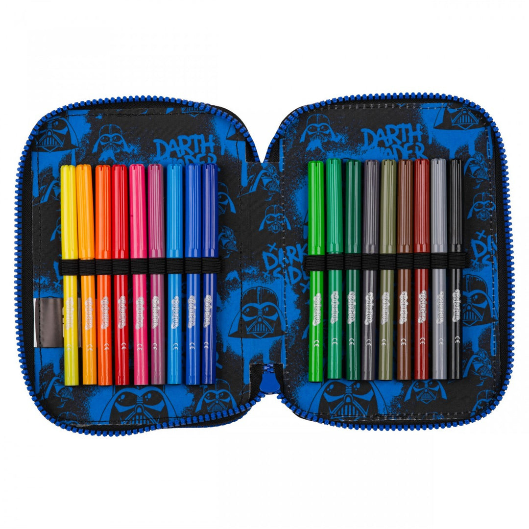 Set scolastico Star Wars Coolpack, zaino Jerry a 3 scomparti (15") con schienale sagomato e spallacci regolabili, e astuccio Jumper 3 con accessori