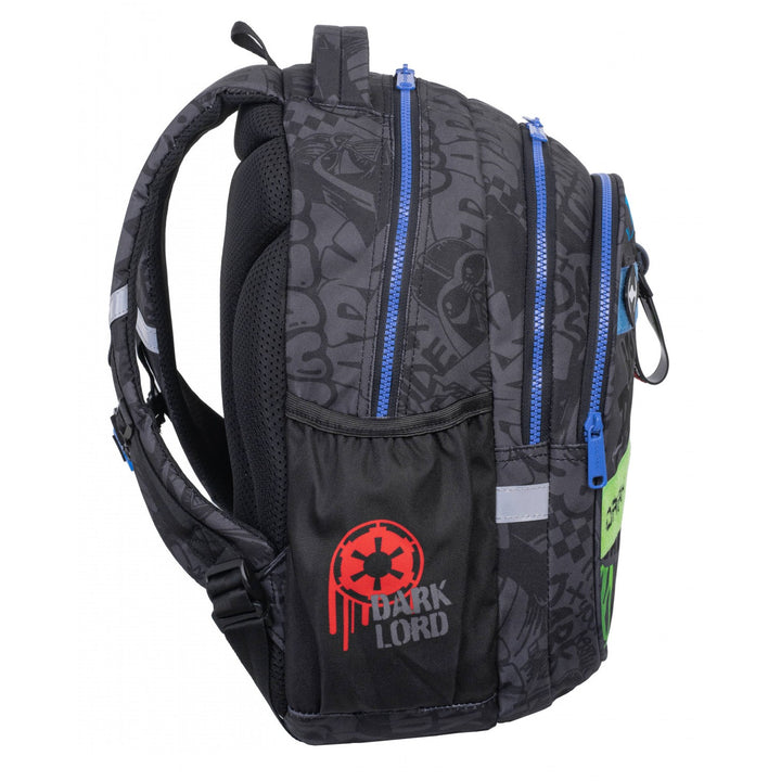 Set scolastico Star Wars Coolpack, zaino Jerry a 3 scomparti (15") con schienale sagomato e spallacci regolabili, e astuccio Jumper 3 con accessori
