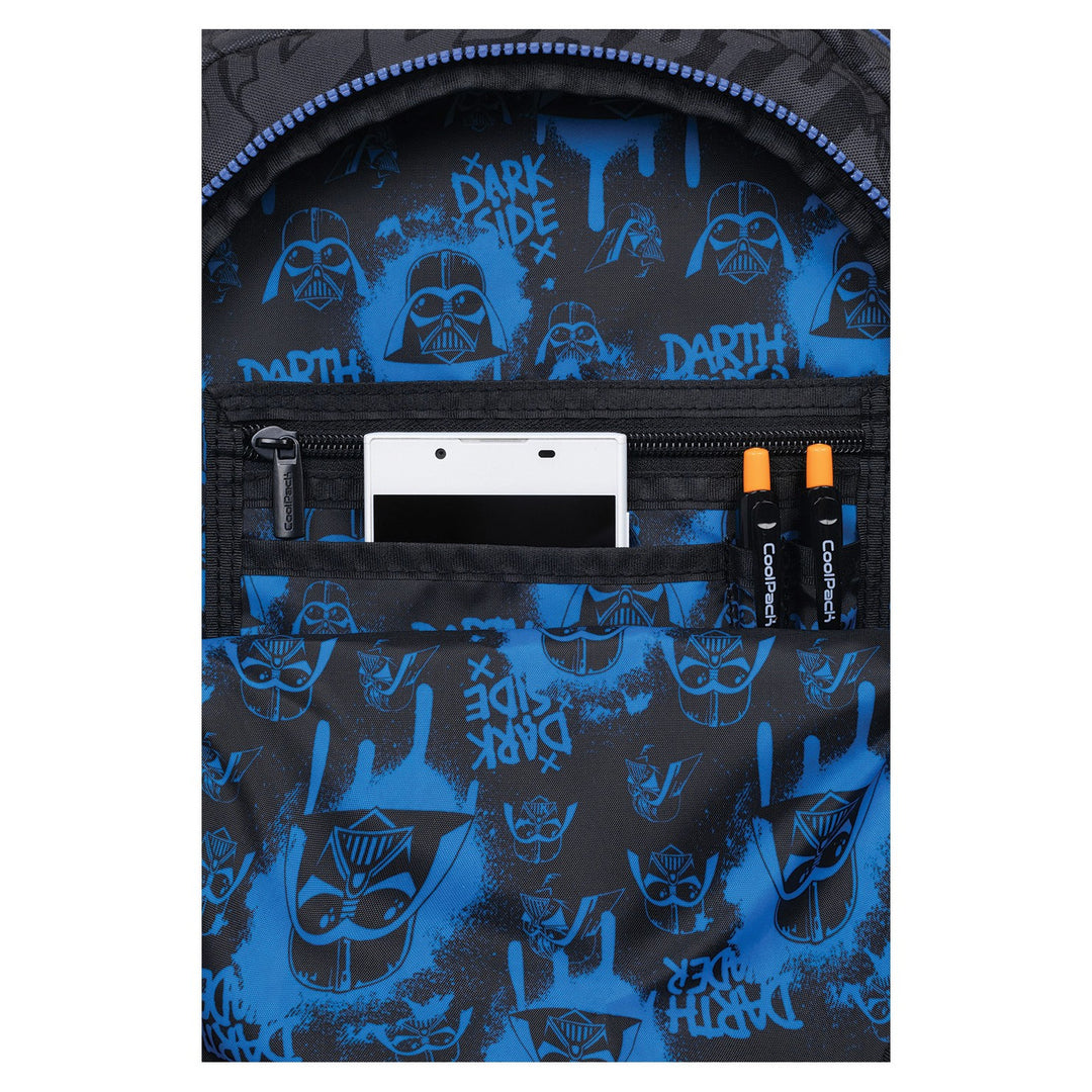 Set scolastico Star Wars Coolpack, zaino Jerry a 3 scomparti (15") con schienale sagomato e spallacci regolabili, e astuccio Jumper 3 con accessori