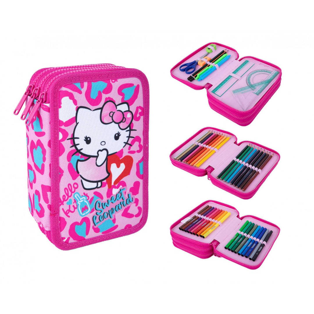 Set scolastico Hello Kitty Coolpack, zaino Jerry a 3 scomparti (15"), astuccio Jumper 3 con accessori e borsa sportiva per le scarpe