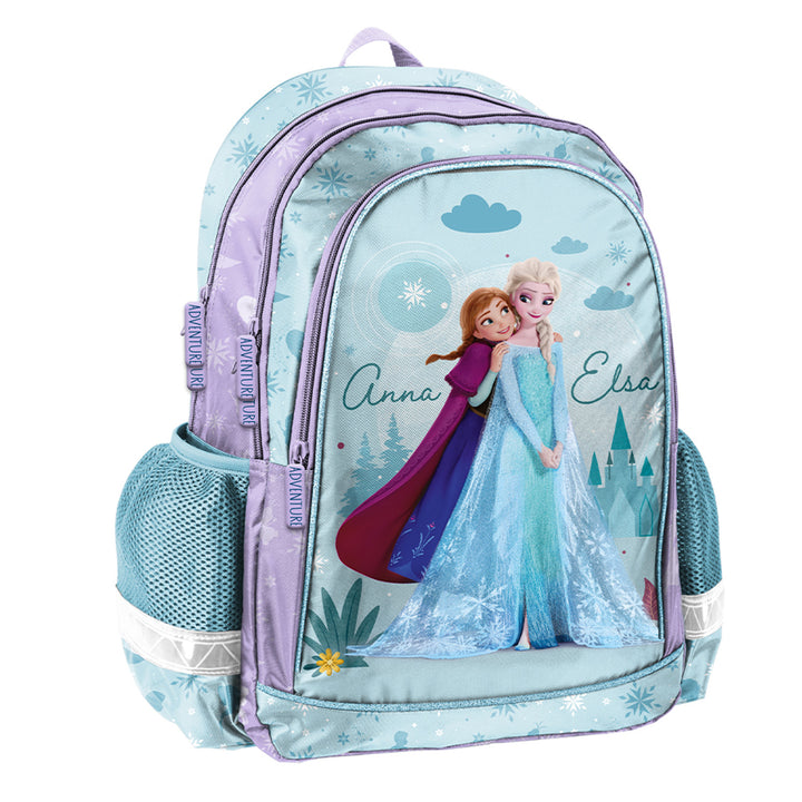 Set scolastico Frozen Paso, zaino con due scomparti, spallacci regolabili e schienale rinforzato, astuccio con accessori e tasche per gli strumenti di scrittura, sacca per le scarpe da indossare sulla schiena, DF26AA