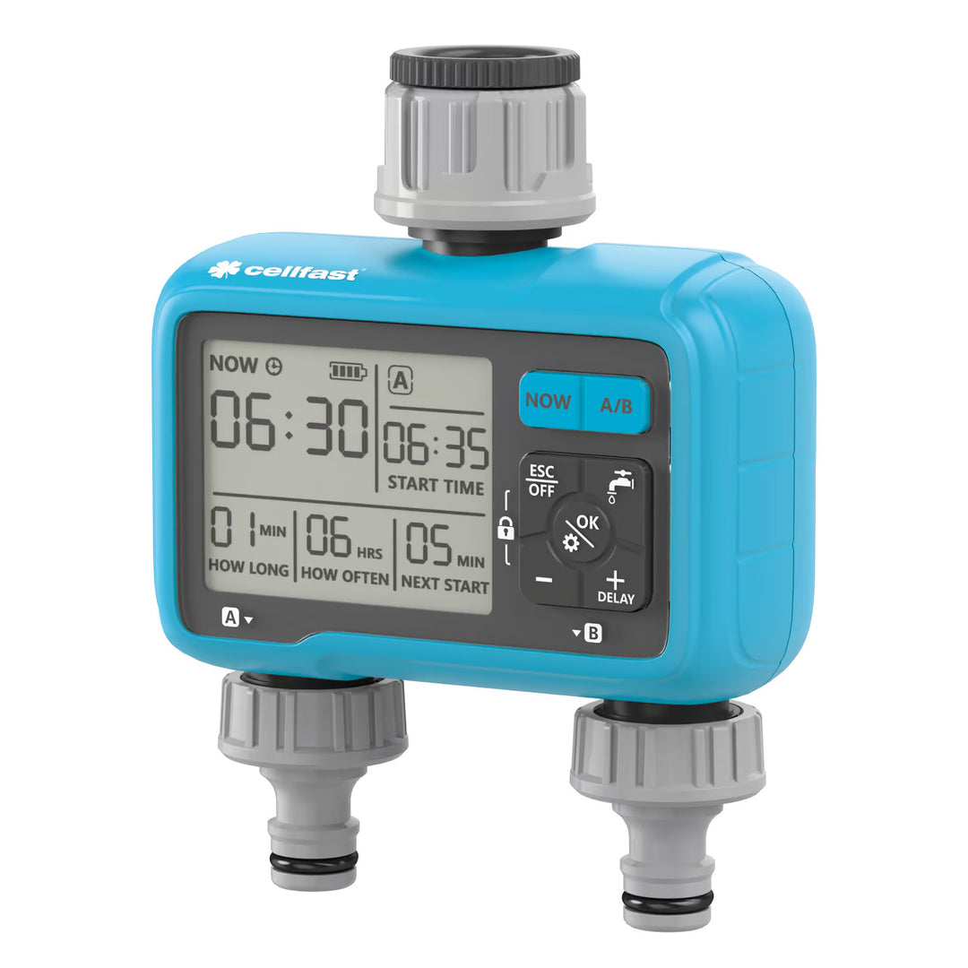 Centralina elettronica di irrigazione a 2 sezioni Cellfast, Chronos CellPro