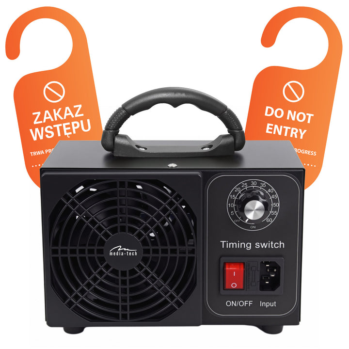 Ozonizzatore professionale per la disinfezione e la purificazione dell'aria, Mediatech, Emissione di ozono: 60000 mg/h, TIMER, Potenza: 140 W, involucro in metallo