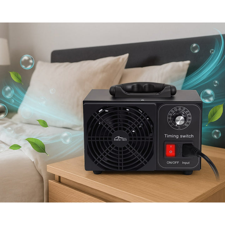 Ozonizzatore professionale per la disinfezione e la purificazione dell'aria, Mediatech, Emissione di ozono: 60000 mg/h, TIMER, Potenza: 140 W, involucro in metallo