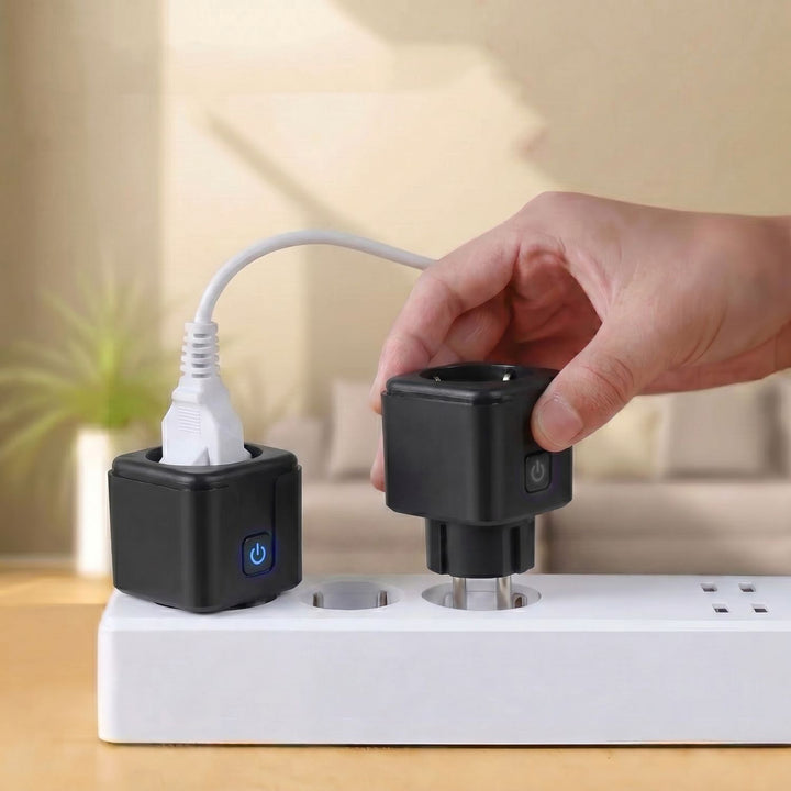 Presa WiFi GreenBlue controllabile da remoto, Android/iOS/Alexa/Google Home, timer, misuratore di potenza, max 16 A/3840 W, GB735 B, 2 pezzi