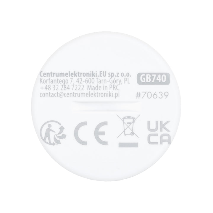 Sensore di movimento wireless Zigbee Tuya GreenBlue, Android/iOS, CR2450 DC 3,0 V, angolo di rilevamento 120° / fino a 8 m, GB740, 2 pezzi
