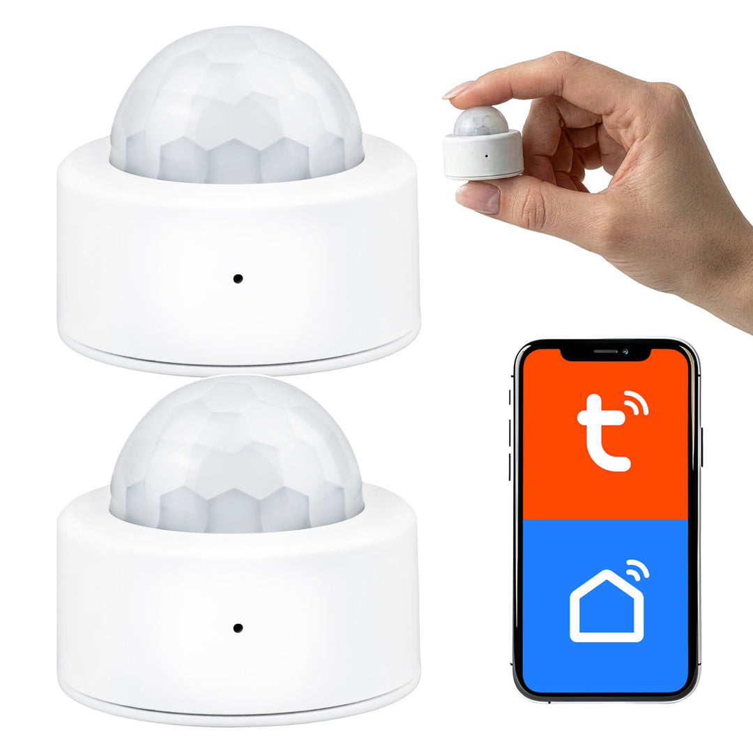 Sensore di movimento wireless Zigbee Tuya GreenBlue, Android/iOS, CR2450 DC 3,0 V, angolo di rilevamento 120° / fino a 8 m, GB740, 2 pezzi