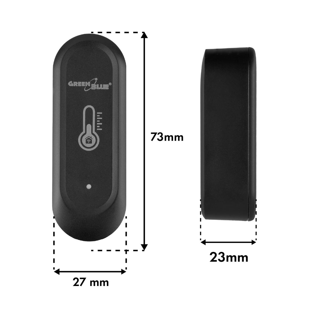 Sensore esterno di temperatura e umidità WiFi GreenBlue, Android/iOS, 3,0 V CC, LR03x2, IP65, GB741, 2 pezzi