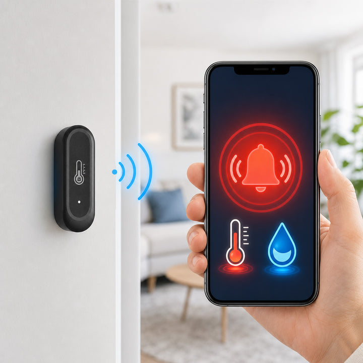 Sensore esterno di temperatura e umidità WiFi GreenBlue, Android/iOS, 3,0 V CC, LR03x2, IP65, GB741, 2 pezzi