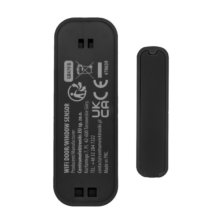 Contattore wireless / sensore di apertura WiFi GreenBlue, Android/iOS, per porte / finestre, 3,0 V CC, LR03x2, GB479 B, 2 set